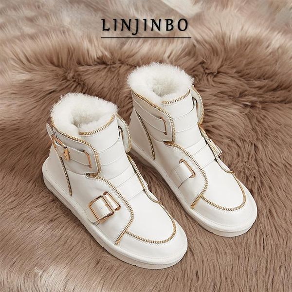 boots brand design flat heels snow women genuine leather fur warm ankle for winter chic motorcycle 2021, Black
boots brand design flat heels snow women genuine leather fur warm ankle for winter chic motorcycle 2021, Black