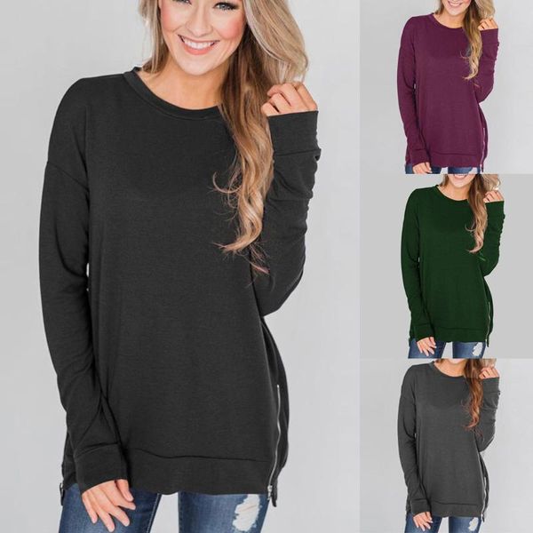 women's hoodies & sweatshirts women long sleeve zipper side sweatshirt round neck pullover fashion summer casual sleeves, Black
women's hoodies & sweatshirts women long sleeve zipper side sweatshirt round neck pullover fashion summer casual sleeves, Black