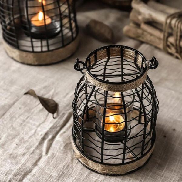 candle holders iron candlestick retro portable handle deskornament for home store (small size, without candle)
candle holders iron candlestick retro portable handle deskornament for home store (small size, without candle)