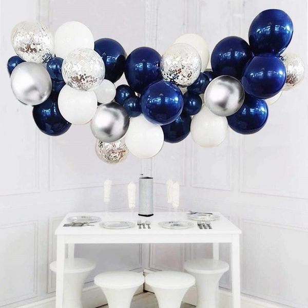 30pcs/lot navy blue sliver metallic balloon arch kit wedding birthday party latex confetti balloons garland decor balaos decoration
30pcs/lot navy blue sliver metallic balloon arch kit wedding birthday party latex confetti balloons garland decor balaos decoration