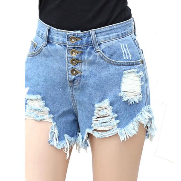 arrival casual summer denim women shorts high waists fur-lined leg-openings plus size short jeans women's, Blue
arrival casual summer denim women shorts high waists fur-lined leg-openings plus size short jeans women's, Blue