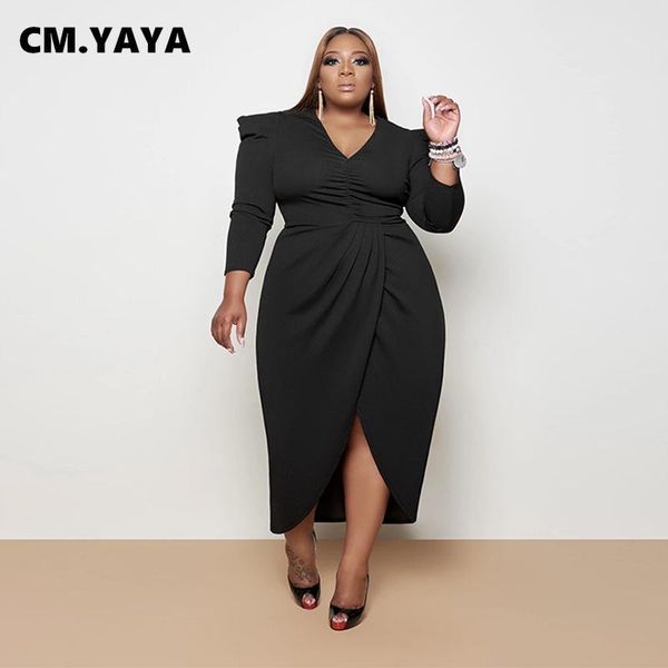 casual dresses cm.yaya plus size l-4xl party club solid vestidos women long dress bodyocn midi v-neck for office lady, Black;gray
casual dresses cm.yaya plus size l-4xl party club solid vestidos women long dress bodyocn midi v-neck for office lady, Black;gray