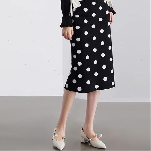 spring fall winter retro women skirt white polka dot black office work high street england preppy style elastic waist knit
spring fall winter retro women skirt white polka dot black office work high street england preppy style elastic waist knit