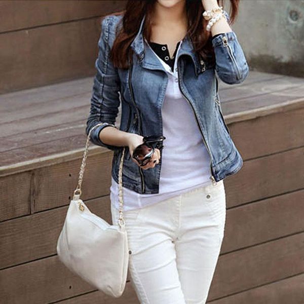 women's jackets streetwear coat outwear retro korean slim long sleeve casual denim women demin autumn for bomber zipper jean turn-down, Black;brown
women's jackets streetwear coat outwear retro korean slim long sleeve casual denim women demin autumn for bomber zipper jean turn-down, Black;brown