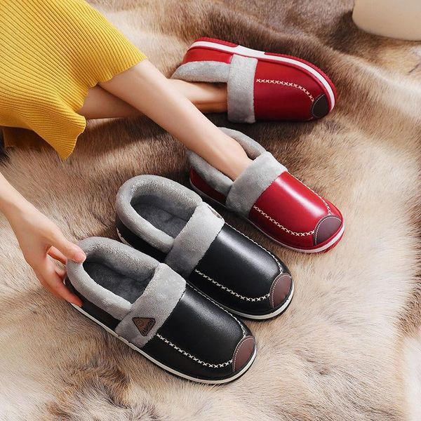 women indoor slippers warm plush anti slip lovers home slides 2021 winter shoes woman men house floor pu cotton, Black
women indoor slippers warm plush anti slip lovers home slides 2021 winter shoes woman men house floor pu cotton, Black