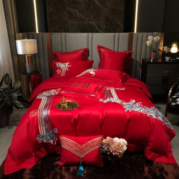 bedding sets luxurious elephant embroidery wedding cotton satin set duvet cover bed linen fitted sheet pillowcases home textile
bedding sets luxurious elephant embroidery wedding cotton satin set duvet cover bed linen fitted sheet pillowcases home textile