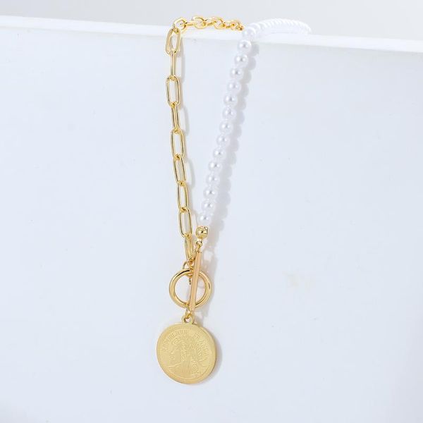 pendant necklaces flashbuy trend imitation pearls stitching stainless steel long chain portrait coin for women jewelry teen gift, Silver
pendant necklaces flashbuy trend imitation pearls stitching stainless steel long chain portrait coin for women jewelry teen gift, Silver