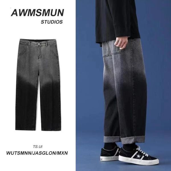 jeans gradient men's fashion retro wide-leg jeans men streetwear korean loose hip-hop straight-leg denim trousers mens s-2xl, Blue
jeans gradient men's fashion retro wide-leg jeans men streetwear korean loose hip-hop straight-leg denim trousers mens s-2xl, Blue