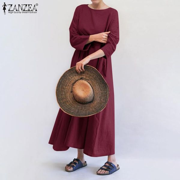 casual dresses zanzea o neck maxi dress elegant cotton robe solid waist belt vestidos office kaftan s-5xl womens autumn fashion, Black;gray
casual dresses zanzea o neck maxi dress elegant cotton robe solid waist belt vestidos office kaftan s-5xl womens autumn fashion, Black;gray