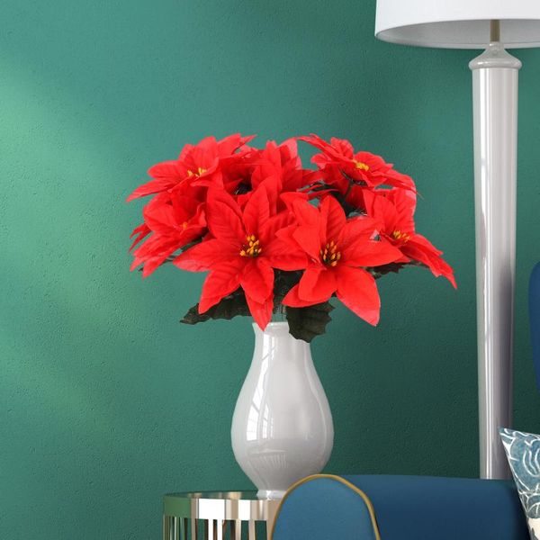 decorative flowers & wreaths artificial poinsettia bushes flower decorations el window simulation fake party festival supplies leaves xmas d
decorative flowers & wreaths artificial poinsettia bushes flower decorations el window simulation fake party festival supplies leaves xmas d