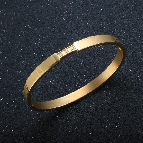 bangle engraved roman numerals bracelet zircon cuff for women girl fashion jewelry gift wholesale, Black
bangle engraved roman numerals bracelet zircon cuff for women girl fashion jewelry gift wholesale, Black