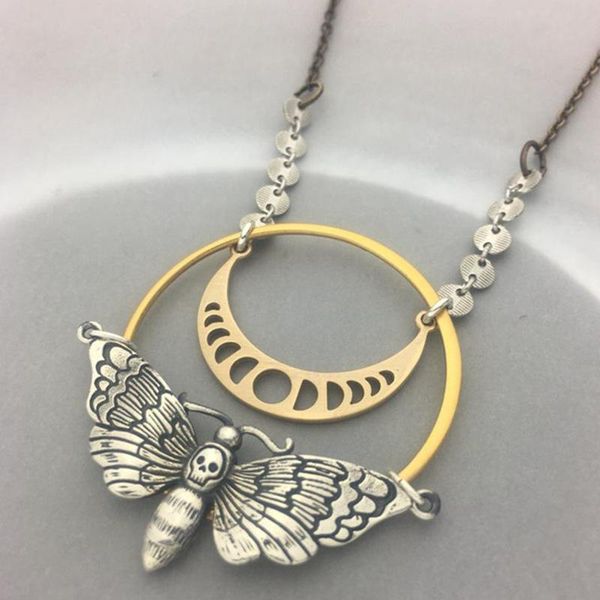 pendant necklaces vintage skull moth necklace death insect head butterfly moon phase occult jewelry women statement gift high quality, Silver
pendant necklaces vintage skull moth necklace death insect head butterfly moon phase occult jewelry women statement gift high quality, Silver