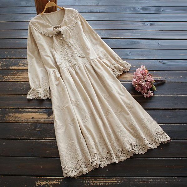 casual dresses autumn women's clothing sweet sen girl lotus leaf sleeve cotton embroidery long mid-length a-line dress, Black;gray
casual dresses autumn women's clothing sweet sen girl lotus leaf sleeve cotton embroidery long mid-length a-line dress, Black;gray