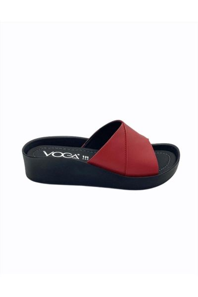 women's red slippers, Black
women's red slippers, Black