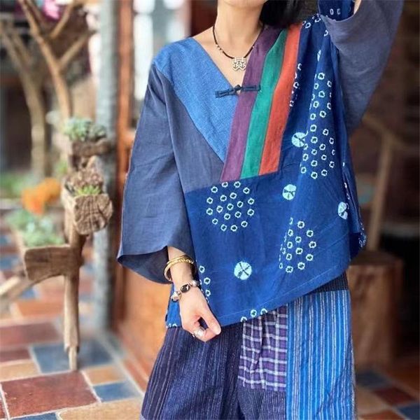 women's blouses & shirts johnature women vintage linen and v-neck seven sleeve print floral clothes 2021 summer loose, White
women's blouses & shirts johnature women vintage linen and v-neck seven sleeve print floral clothes 2021 summer loose, White