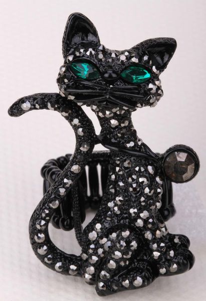 cluster rings cat stretch ring halloween bling jewelry gifts for women girls kids animal charm wholesale dropship, Golden;silver
cluster rings cat stretch ring halloween bling jewelry gifts for women girls kids animal charm wholesale dropship, Golden;silver