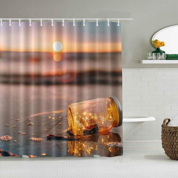 shower curtain drift bottle on the beach light sunset beautiful glow waterproof bath curtains hooks included -bathroom
shower curtain drift bottle on the beach light sunset beautiful glow waterproof bath curtains hooks included -bathroom