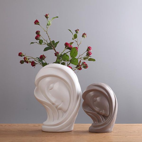 vases nordic gray beauty head shape ceramic vase without flower modern home furnishings creative decoration ornaments
vases nordic gray beauty head shape ceramic vase without flower modern home furnishings creative decoration ornaments
