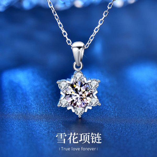 sterling silver 925 jewelry mosang diamond snowflake pendant necklace women's clavicle necklace 520 gifts
sterling silver 925 jewelry mosang diamond snowflake pendant necklace women's clavicle necklace 520 gifts