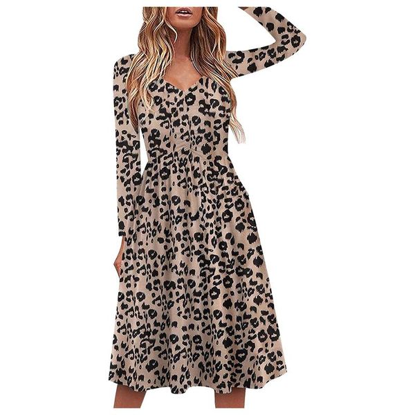 casual dresses 40# autumn leopard print pleated dress women vintage long sleeve v-neck knee-length elegant plus size vestidos, Black;gray
casual dresses 40# autumn leopard print pleated dress women vintage long sleeve v-neck knee-length elegant plus size vestidos, Black;gray