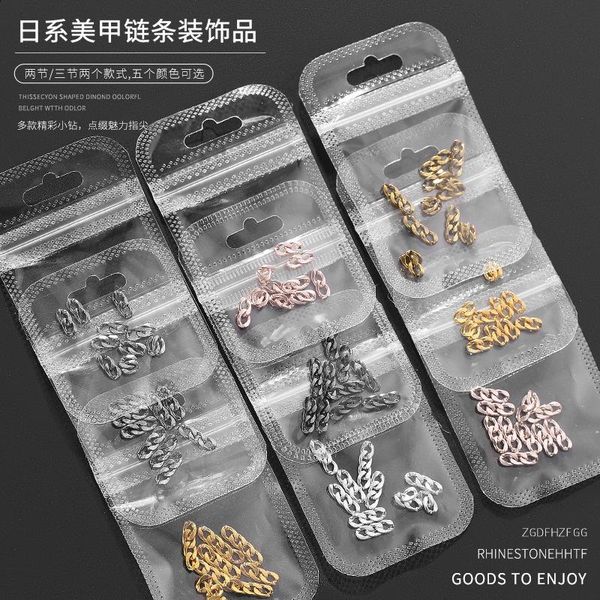manicure chain 3-section clasp zipper jewelry 2-section decorative nail art metal decorations, Silver;gold
manicure chain 3-section clasp zipper jewelry 2-section decorative nail art metal decorations, Silver;gold