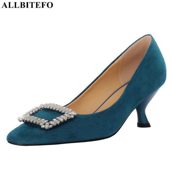 allbitefo design sheepskin suede genuine leather women heels shoes comfortable fashion high heels high heel shoes 210611, Black
allbitefo design sheepskin suede genuine leather women heels shoes comfortable fashion high heels high heel shoes 210611, Black