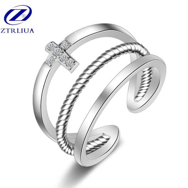 cluster rings fashion geometric 925 sterling silver jewelry three layer cross crystal korean style personality opening sr315, Golden;silver
cluster rings fashion geometric 925 sterling silver jewelry three layer cross crystal korean style personality opening sr315, Golden;silver
