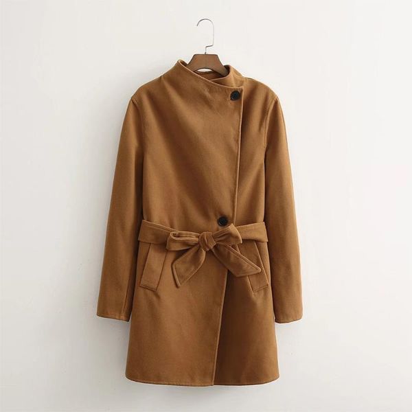 women's wool & blends sherouse fall winter women fashion thick woolen jacket with belt long sleeves high neck vintage woman warm chic o, Black
women's wool & blends sherouse fall winter women fashion thick woolen jacket with belt long sleeves high neck vintage woman warm chic o, Black