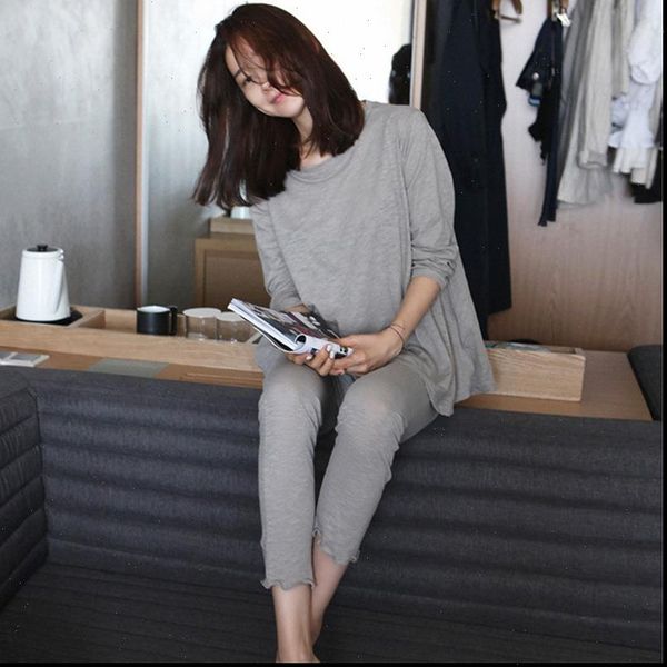 pajamas autumn loose fit trousers womens sleepwears long sleeve modal set spring and comfortable elasticity home wear, Black;red
pajamas autumn loose fit trousers womens sleepwears long sleeve modal set spring and comfortable elasticity home wear, Black;red