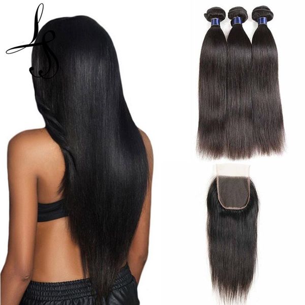 unprocessed brazilian body wave virgin human hair 3 bundles with closure deep water wave straight remy hair extensions and lace closure, Black
unprocessed brazilian body wave virgin human hair 3 bundles with closure deep water wave straight remy hair extensions and lace closure, Black