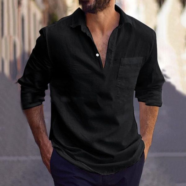 men's casual shirts 2021 autumn solid long sleeve shirt fashion mens turn-down collar buttoned basic cotton linen streetwear, White;black
men's casual shirts 2021 autumn solid long sleeve shirt fashion mens turn-down collar buttoned basic cotton linen streetwear, White;black
