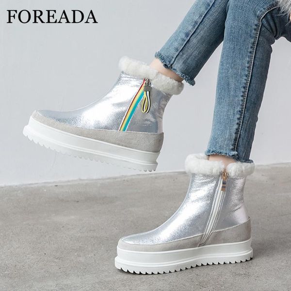boots foreada real leather snow woman med heel ankle platform height increasing shoes zip short female wool 43, Black
boots foreada real leather snow woman med heel ankle platform height increasing shoes zip short female wool 43, Black