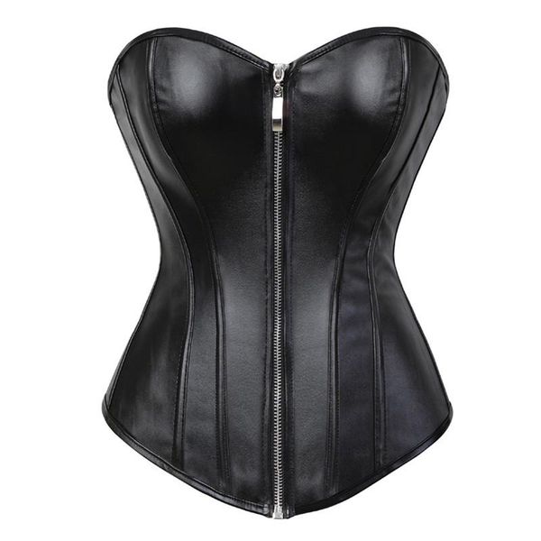 bustiers & corsets women faux leather burlesque overbust with zipper front plus size lingerie body shaper, Black;white
bustiers & corsets women faux leather burlesque overbust with zipper front plus size lingerie body shaper, Black;white