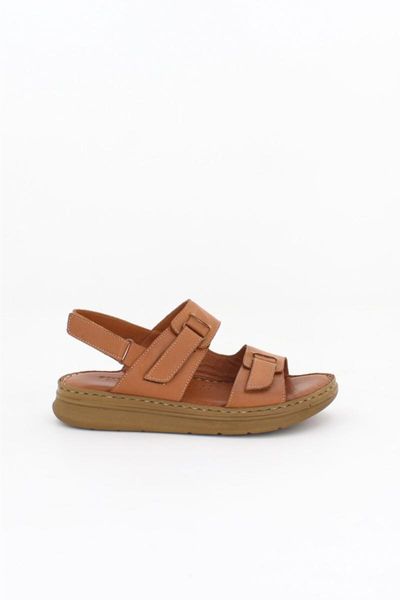sandals genuine leather tan women 's dp59-0007, Black