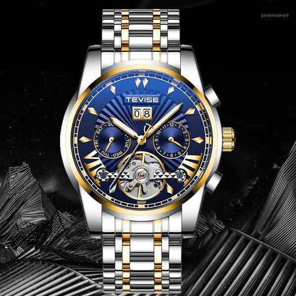 men automatic watches luxury mechanical wristwatch stainless steel sport waterproof watch reloj hombre calendar wristwatches, Slivery;brown
men automatic watches luxury mechanical wristwatch stainless steel sport waterproof watch reloj hombre calendar wristwatches, Slivery;brown