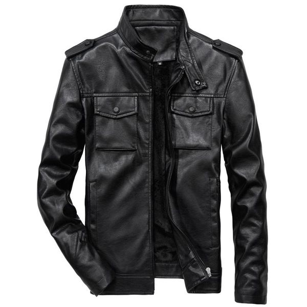 men's fur & faux pu leather military pilot jackets motorcycle stand collar zipper pockets coats fashion outerwear, Black
men's fur & faux pu leather military pilot jackets motorcycle stand collar zipper pockets coats fashion outerwear, Black