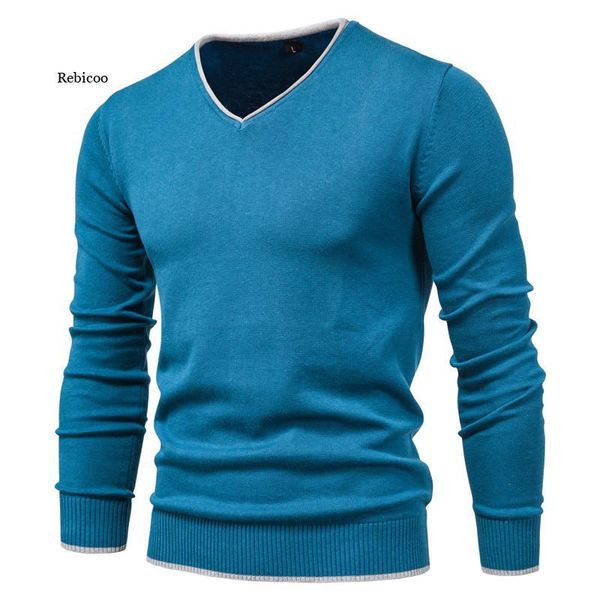 men's sweaters cotton pullover v-neck sweater fashion solid color winter slim men navy knitwear, White;black
men's sweaters cotton pullover v-neck sweater fashion solid color winter slim men navy knitwear, White;black
