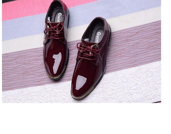 men's shoes spring and autumn low heel pointed end @122, Black