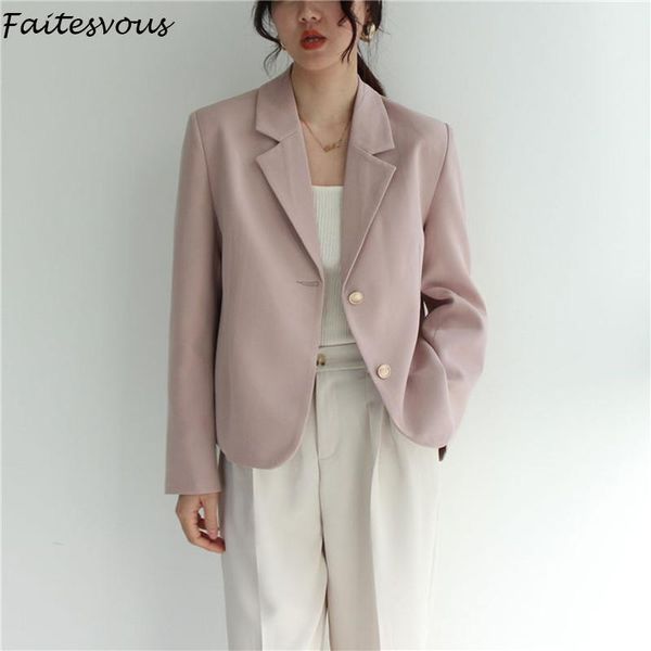 women's suits & blazers pink blazer women autumn fashion casual crop office ladies korean loose long sleeve suit jackets female, White;black
women's suits & blazers pink blazer women autumn fashion casual crop office ladies korean loose long sleeve suit jackets female, White;black