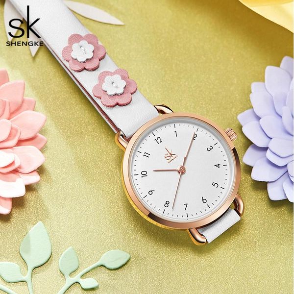 wristwatches shengke women watches in 2021 creative flowers leather quartz clock with florals waterproof female montre femme, Slivery;brown
wristwatches shengke women watches in 2021 creative flowers leather quartz clock with florals waterproof female montre femme, Slivery;brown