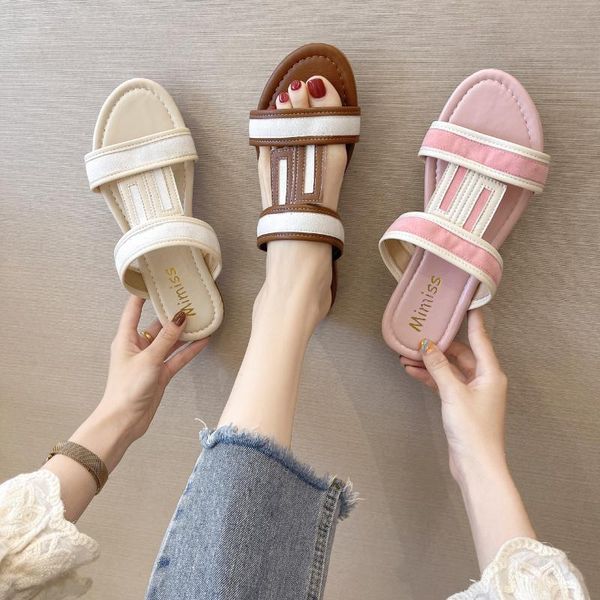 slippers 2021 summer style flat sandals women soft bottom casual color matching fashion women's, Black
slippers 2021 summer style flat sandals women soft bottom casual color matching fashion women's, Black
