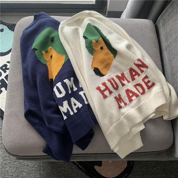 men's sweaters 2021fw human made sweater men women 1:1 high-quality duck pattern knit sweatshirts slightly oversized, White;black
men's sweaters 2021fw human made sweater men women 1:1 high-quality duck pattern knit sweatshirts slightly oversized, White;black