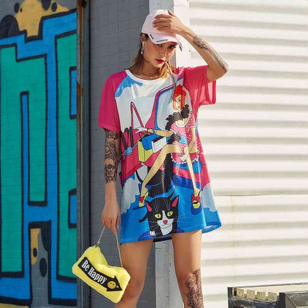 polo mid-length t-shirt short-sleeved european street loose -selling mesh trendy women's one-piece dress, White
polo mid-length t-shirt short-sleeved european street loose -selling mesh trendy women's one-piece dress, White