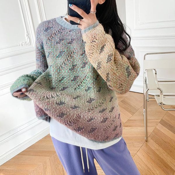 women's jackets women jacket 21 autumn/winter knitted sweater round neck gradient hollow long sleeve thick, Black;brown
women's jackets women jacket 21 autumn/winter knitted sweater round neck gradient hollow long sleeve thick, Black;brown
