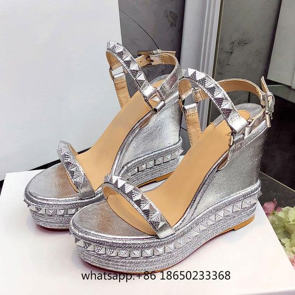 sandals 2021 luxury platform for women red bottom designer toe rivet mixed wedges runway high heels dress party shoes, Black
sandals 2021 luxury platform for women red bottom designer toe rivet mixed wedges runway high heels dress party shoes, Black