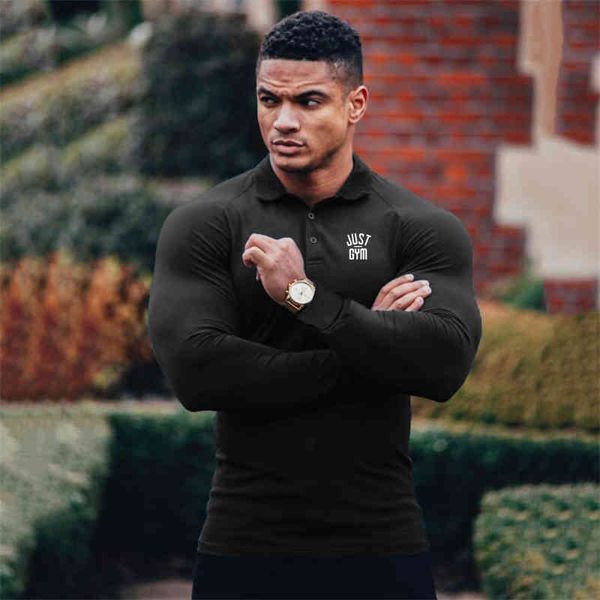 men polo shirt new autumn fashion solid cotton long sleeve for man slim fit breathable polo shirts plus size 210421, White;black
men polo shirt new autumn fashion solid cotton long sleeve for man slim fit breathable polo shirts plus size 210421, White;black
