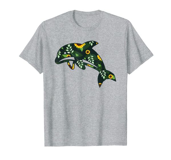 dolphin sunflower girl floral beluga hawaiian women gift t-shirt, White;black 
dolphin sunflower girl floral beluga hawaiian women gift t-shirt, White;black