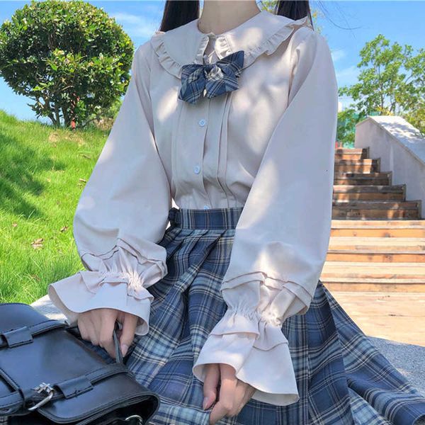 women's knits & tees long sleeve white shirt teen girls women spring autumn japanese preppy style kawaii frilly peter pan collar l
women's knits & tees long sleeve white shirt teen girls women spring autumn japanese preppy style kawaii frilly peter pan collar l