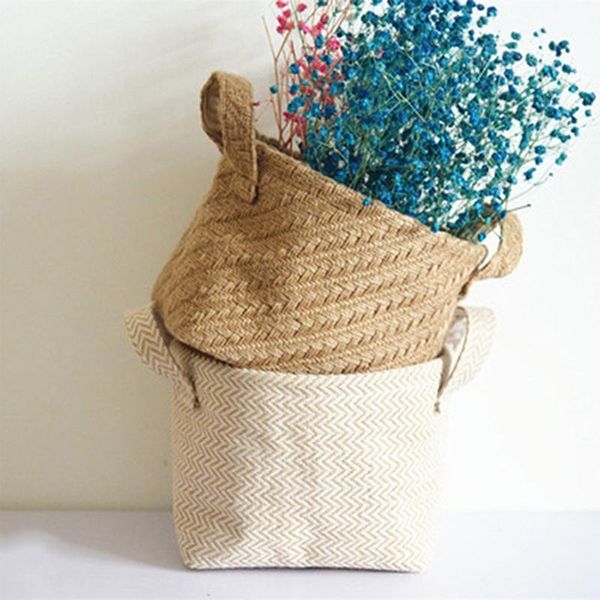 braided jute cloth flowerpot storage basket cotton linen blended deskbox kids toys sundries organizer laundry clothing & wardrobe
braided jute cloth flowerpot storage basket cotton linen blended deskbox kids toys sundries organizer laundry clothing & wardrobe