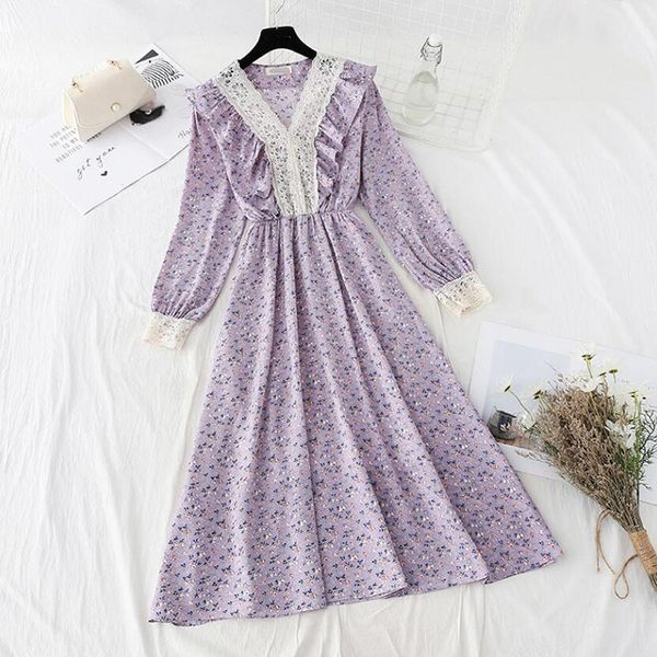 dresses elegant v-neck chiffon midi women lace stitching slim floral party vestidos spring summer a-line es 2021, Black;gray
dresses elegant v-neck chiffon midi women lace stitching slim floral party vestidos spring summer a-line es 2021, Black;gray